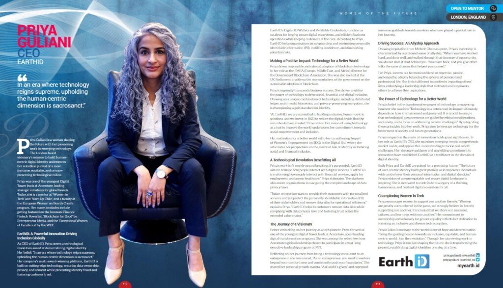 Priya Guliani featured alongside 99 inspring leaders in the Vol2 Women of the Future book